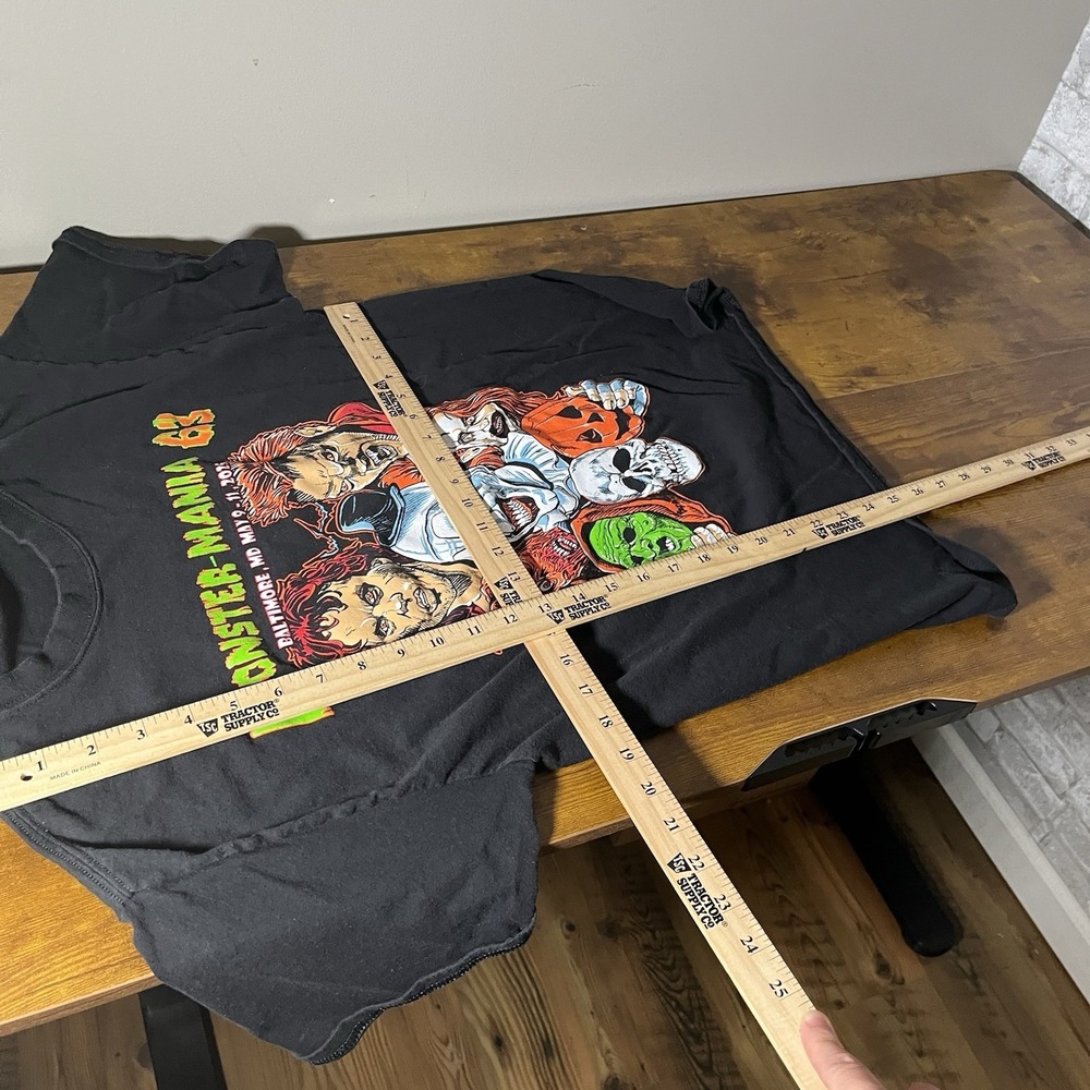 Monster-Mania Con 63 T-shirt 2025 Double Sided Horror Size Medium Baltimore MD - Picture 5 of 7